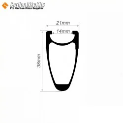 650C 38x21mm Clincher Carbon Road Bike Handbike Rim (571mm)